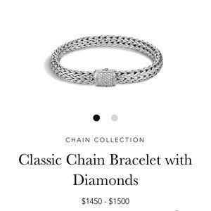 John Hardy classic chain bracelet with diamonds